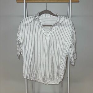 Striped White and Black Shirt